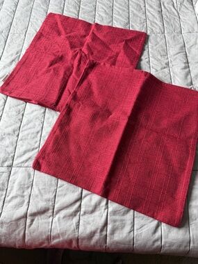 Red Accent Pillow Cover - Classic Solid Red Decorative Throw